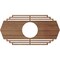 Ekena Millwork Chrysler Wood Fretwork Pierced Ceiling Medallion, Walnut, 36"W x 18"H x 9 1/2"ID x 1/4"T CMWP36X18X0250CSWA - alternate 3